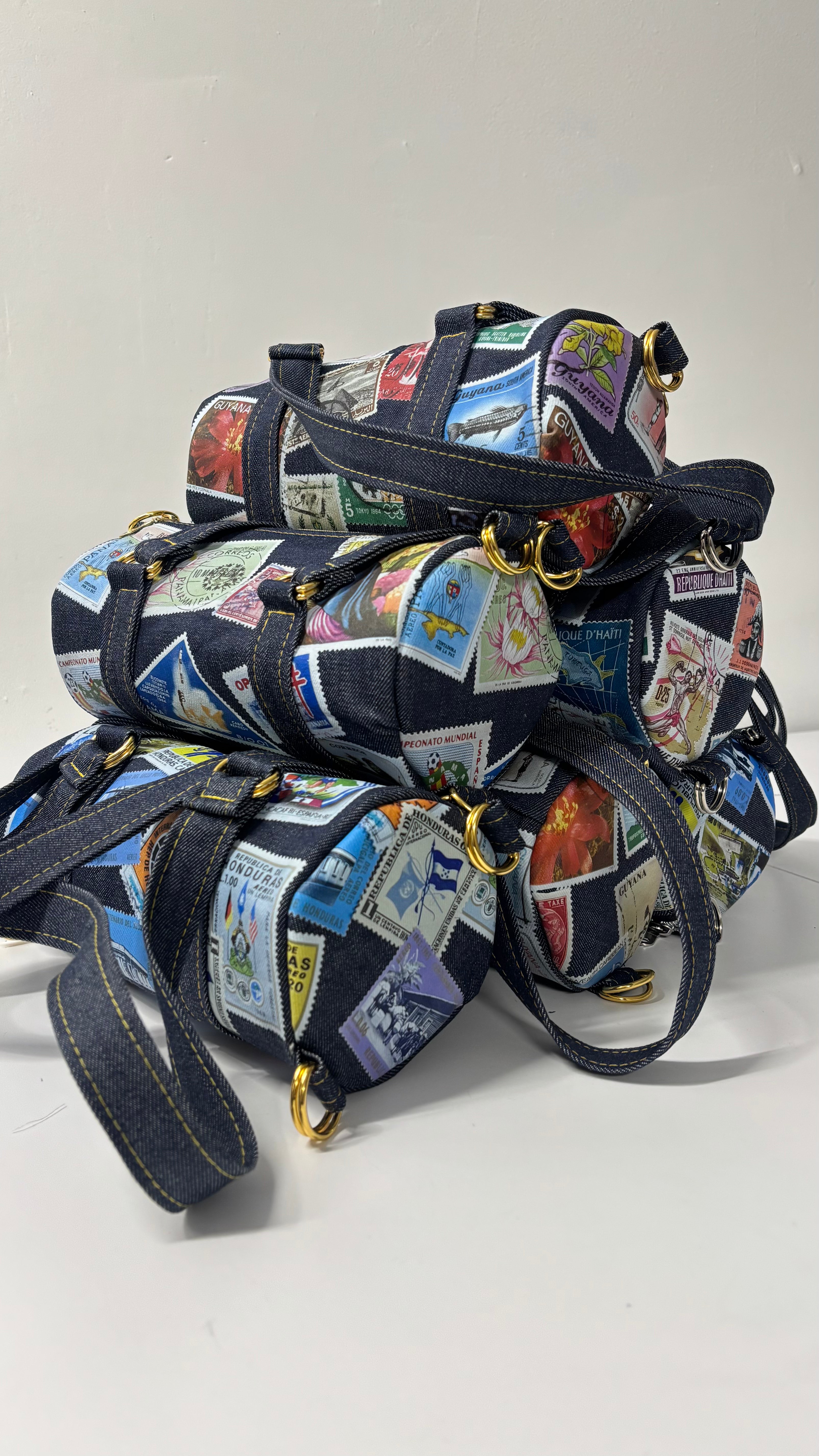 Custom Postage Mini Duffle [Denim | Other Countries] – By Tianna