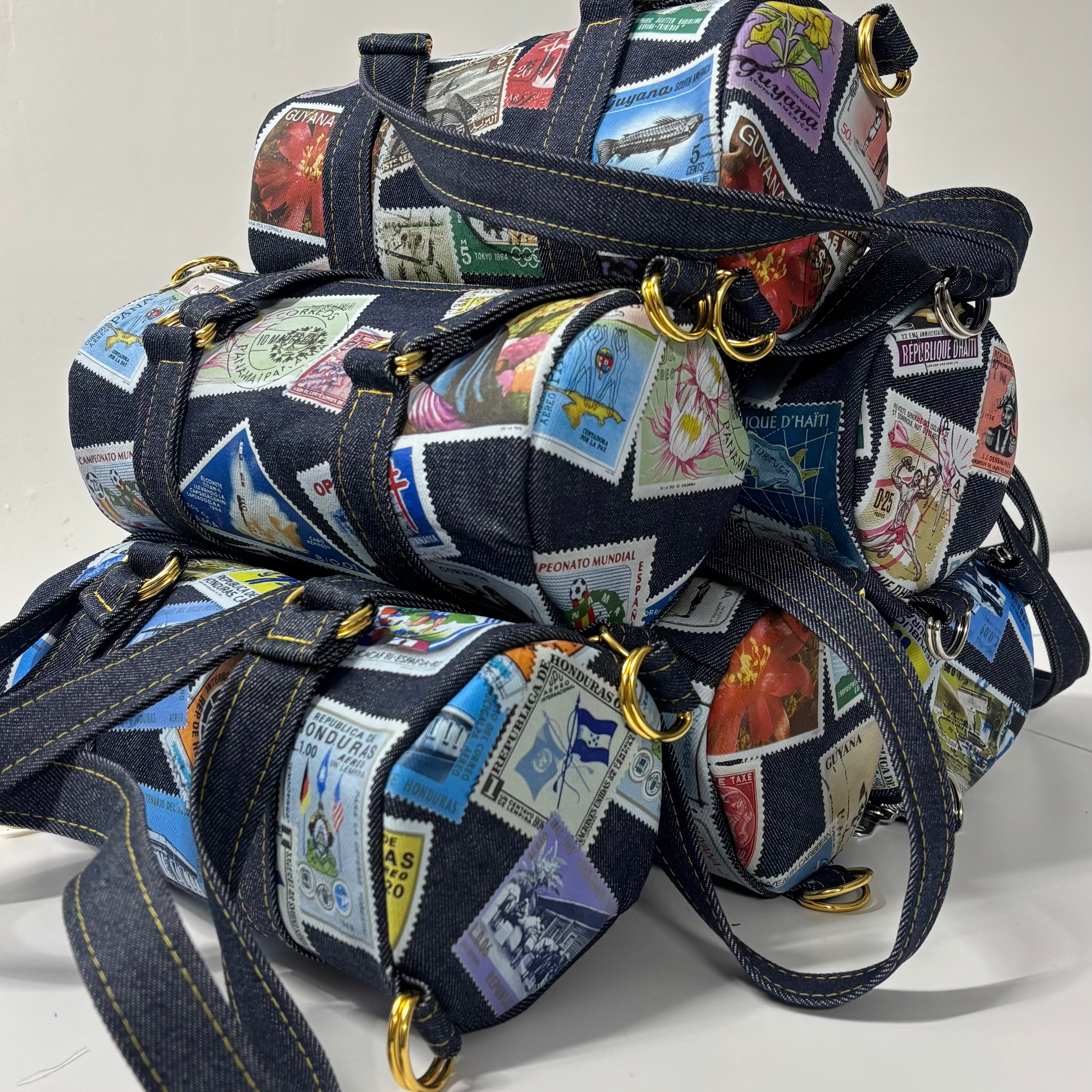 Custom Postage Stamp Mini Duffle Bag | Choose Any Country Custom Postage Stamp Mini Duffle Bag | Choose Any Country