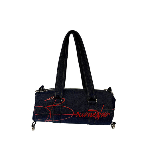 Script Denim Mini Duffle