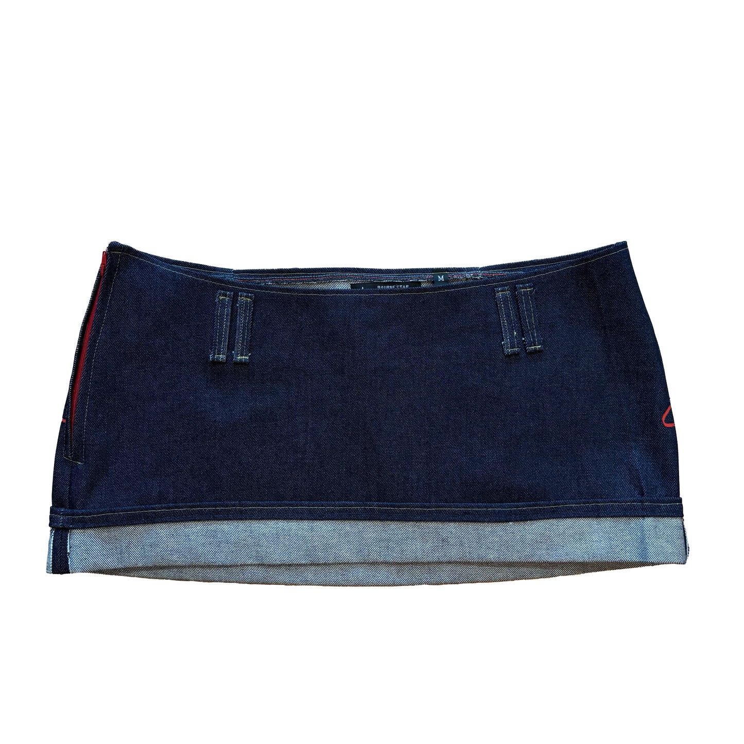 Script Denim Mini Skirt