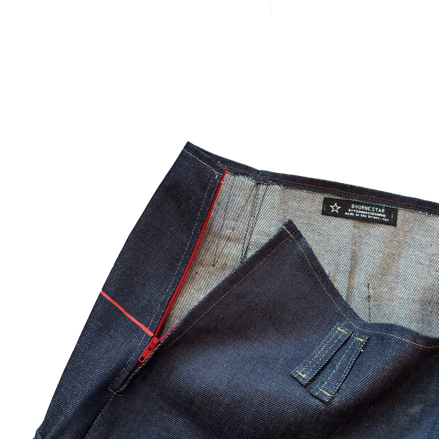 Script Denim Mini Skirt