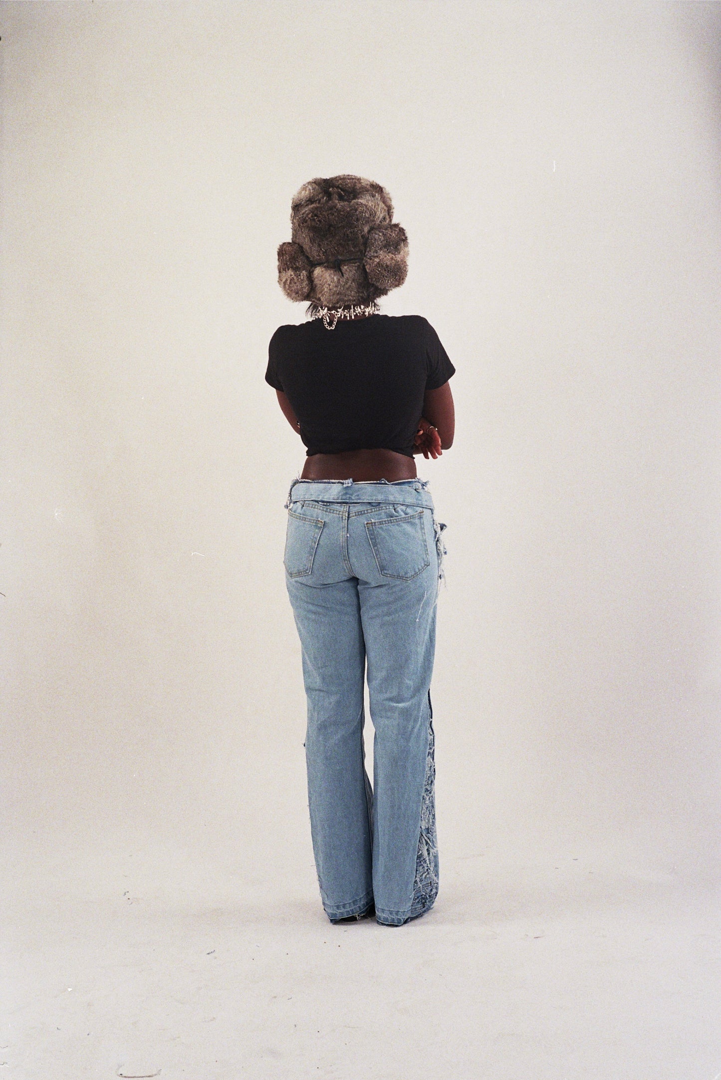 Flared Distressed Denim
