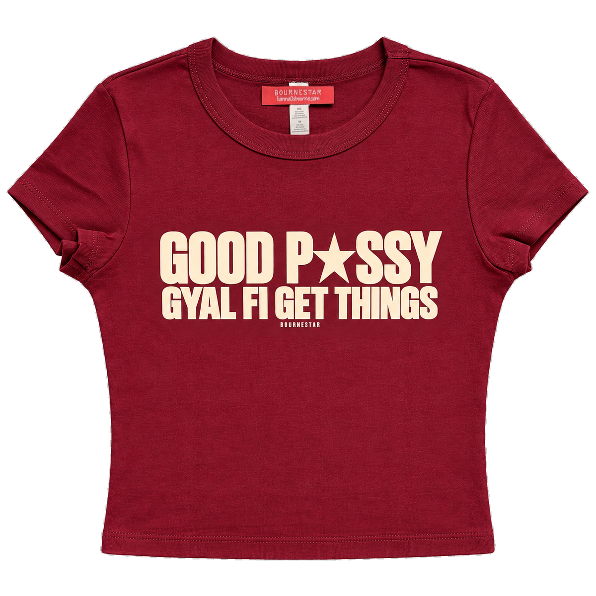 Good Gyal Baby Tee [Maroon]