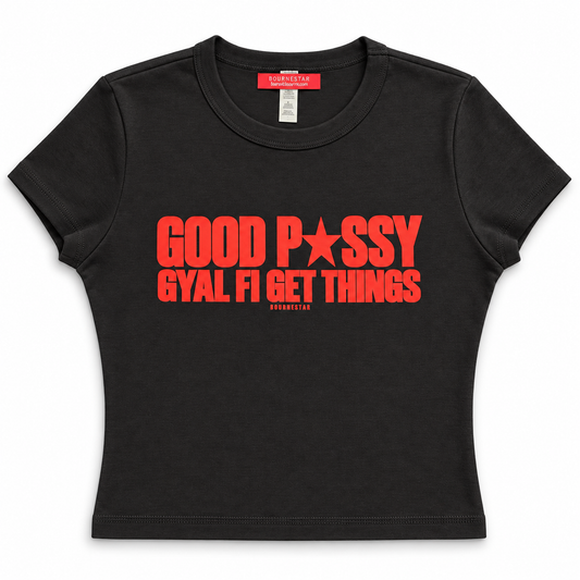 Good Gyal Baby Tee [Black]