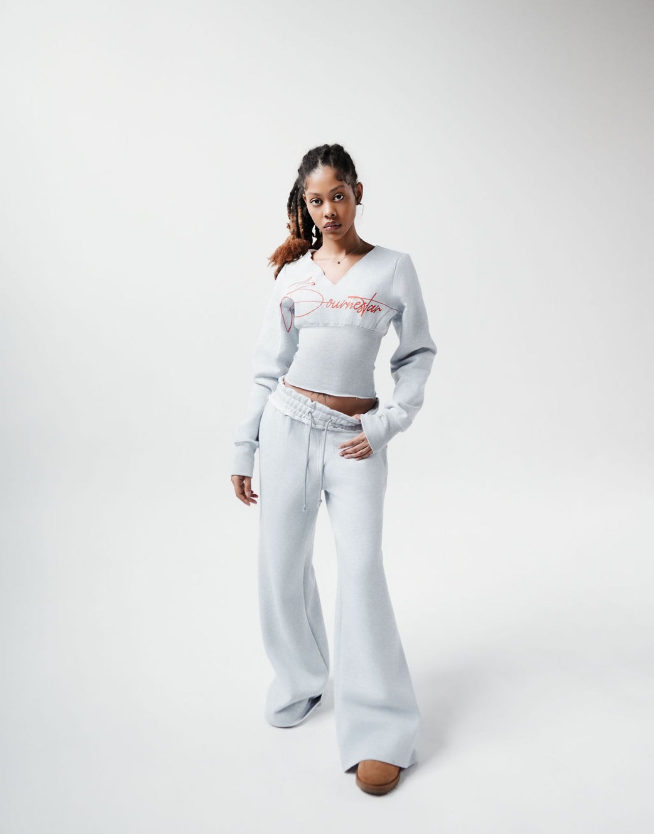 Cinched Waist Sweatshirt [Gray]