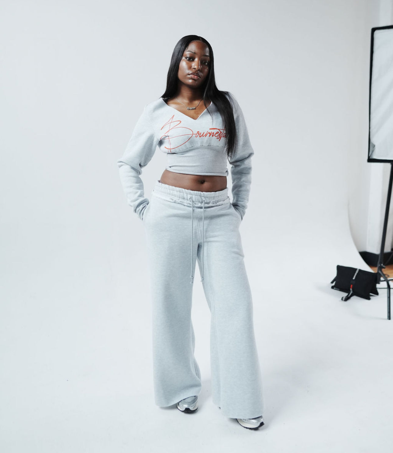 Slight Flare Sweatpants [Gray]