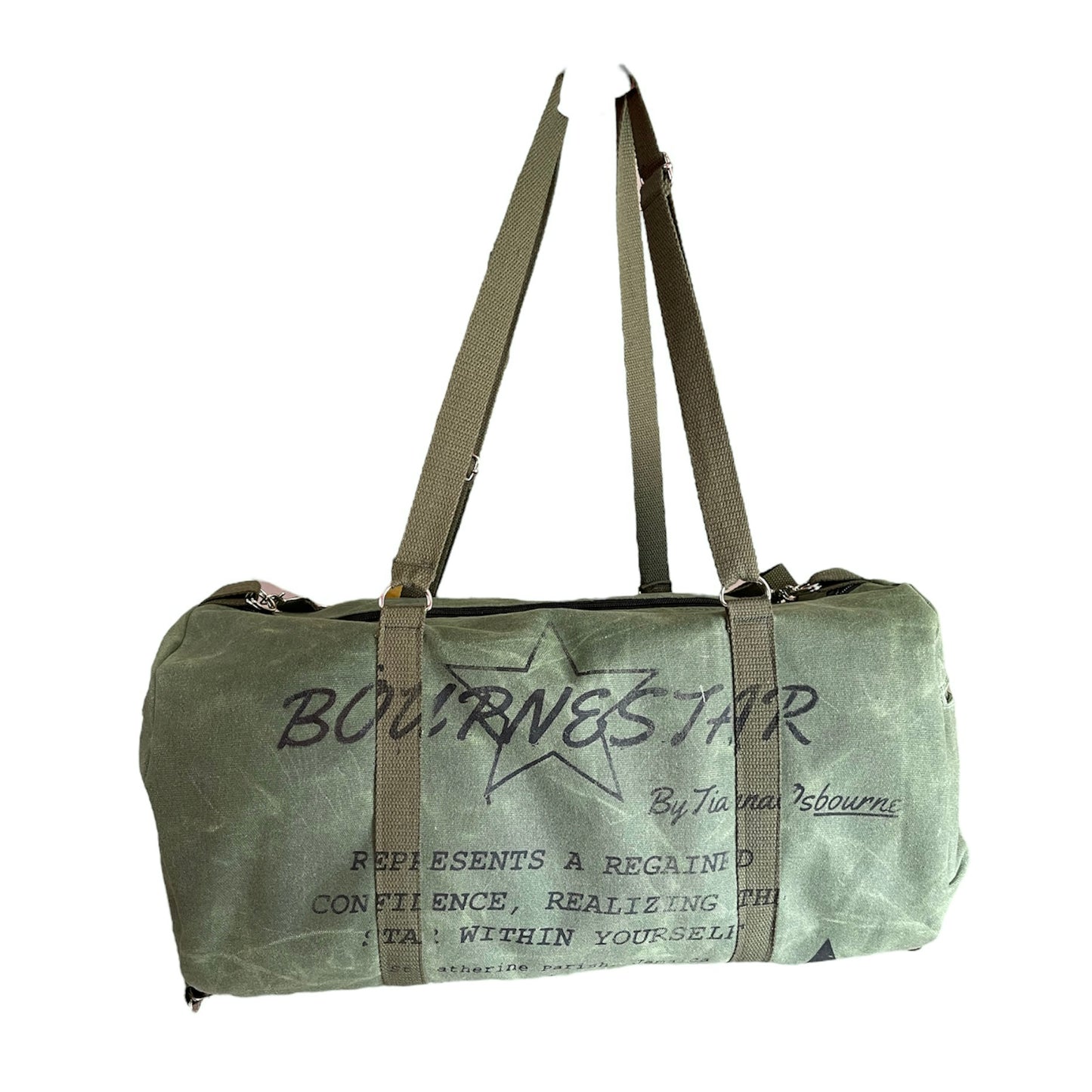 Waxed Bournestar™ Duffle / Bookbag [Olive]