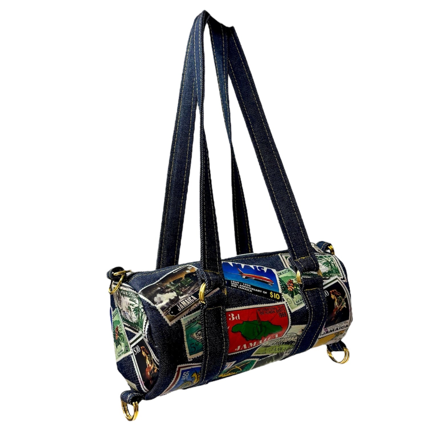 Jamaican Postage Mini Duffle [Denim] – By Tianna Osbourne