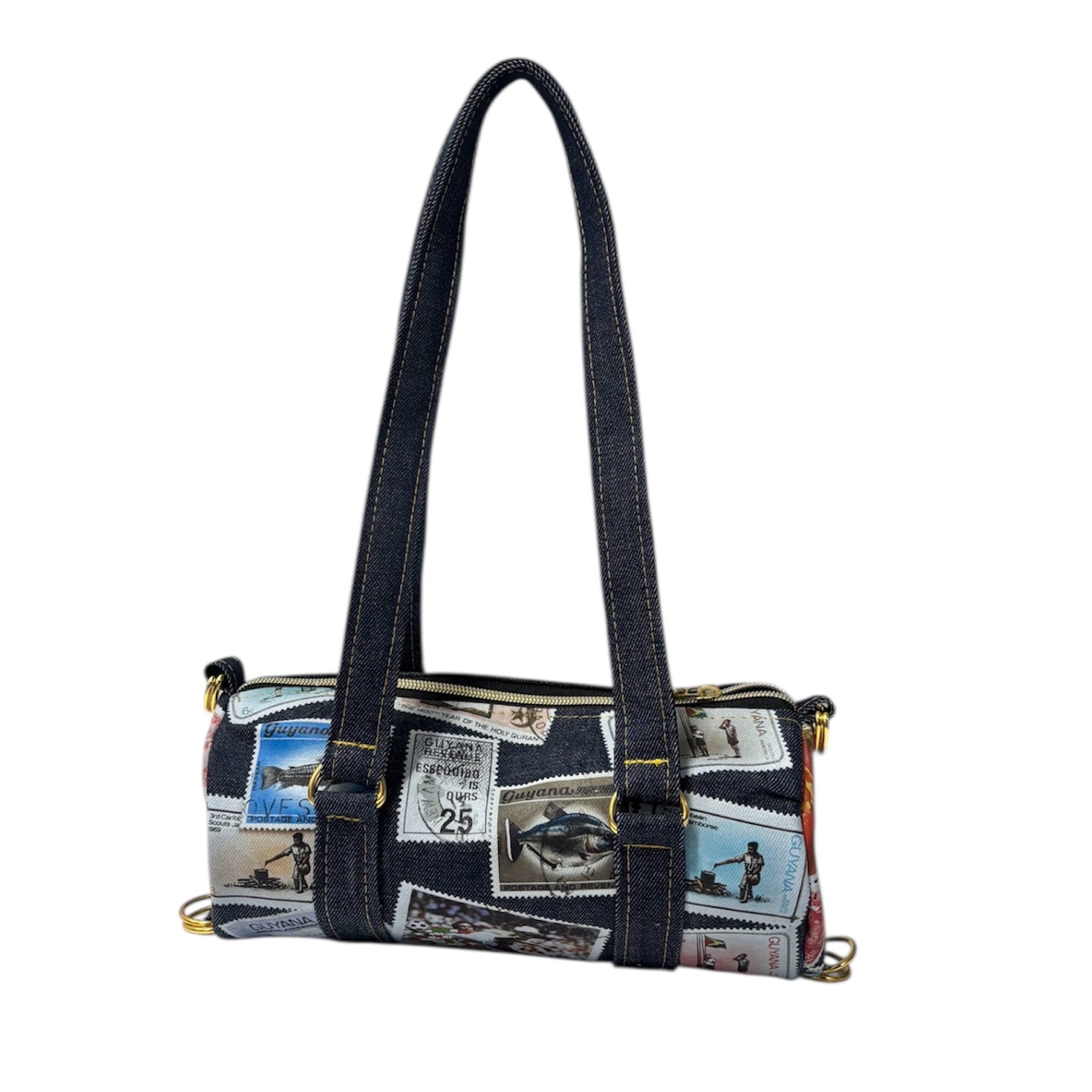 Custom Postage Mini Duffle [Denim | Other Countries] – By Tianna