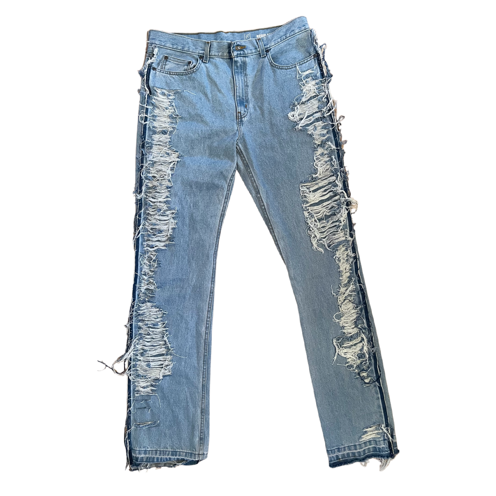 Metallic Blue Slim Fit Mid-Rise Clean Look Denim Jeans